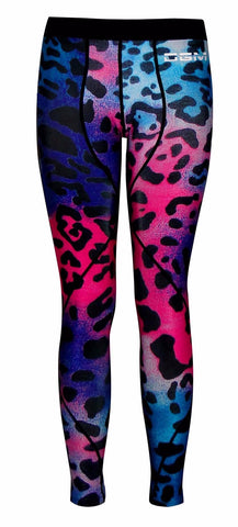 Female gym Compression legging - Colourful Leopard