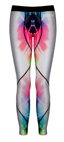 Female gym Compression legging - Neon Sparkle